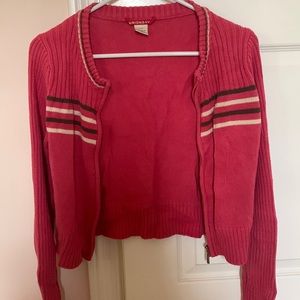 Unionbay sweater with zipper magenta colored